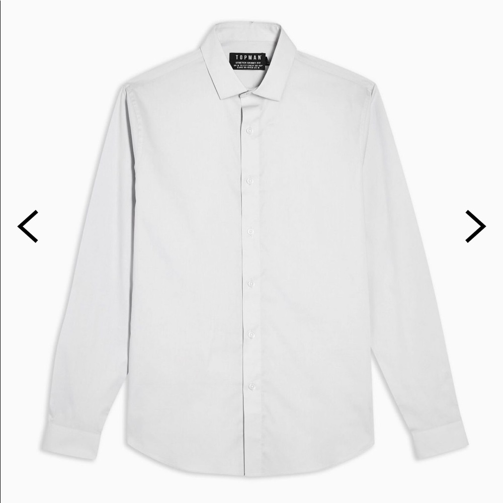 Light grey TOPMAN button-up shirt